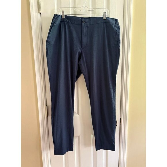 Peter Millar Crown Crafted Navy Blue Athletic Style Dress Pants Size XL NEW